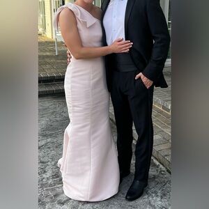 Amsale Sierra GB199A, Faille Material, Ballet Color, Size 6